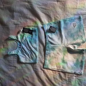 Zumiez Tie dye short and tank set